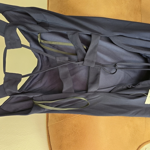 B. Darlin Sleeveless Square-Neck Crossed Tie-Back Sheath Dress - Picture 6 of 6